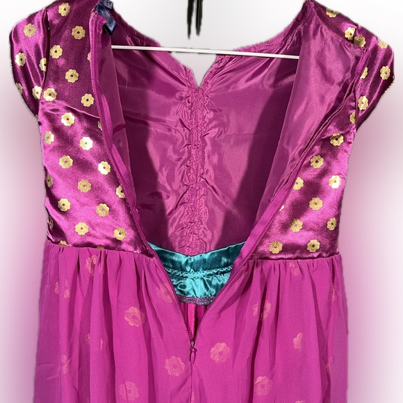 Disney Jasmine Premium Costume Magenta Kids 6/6X Embellished Jumpsuit - Picture 5 of 10